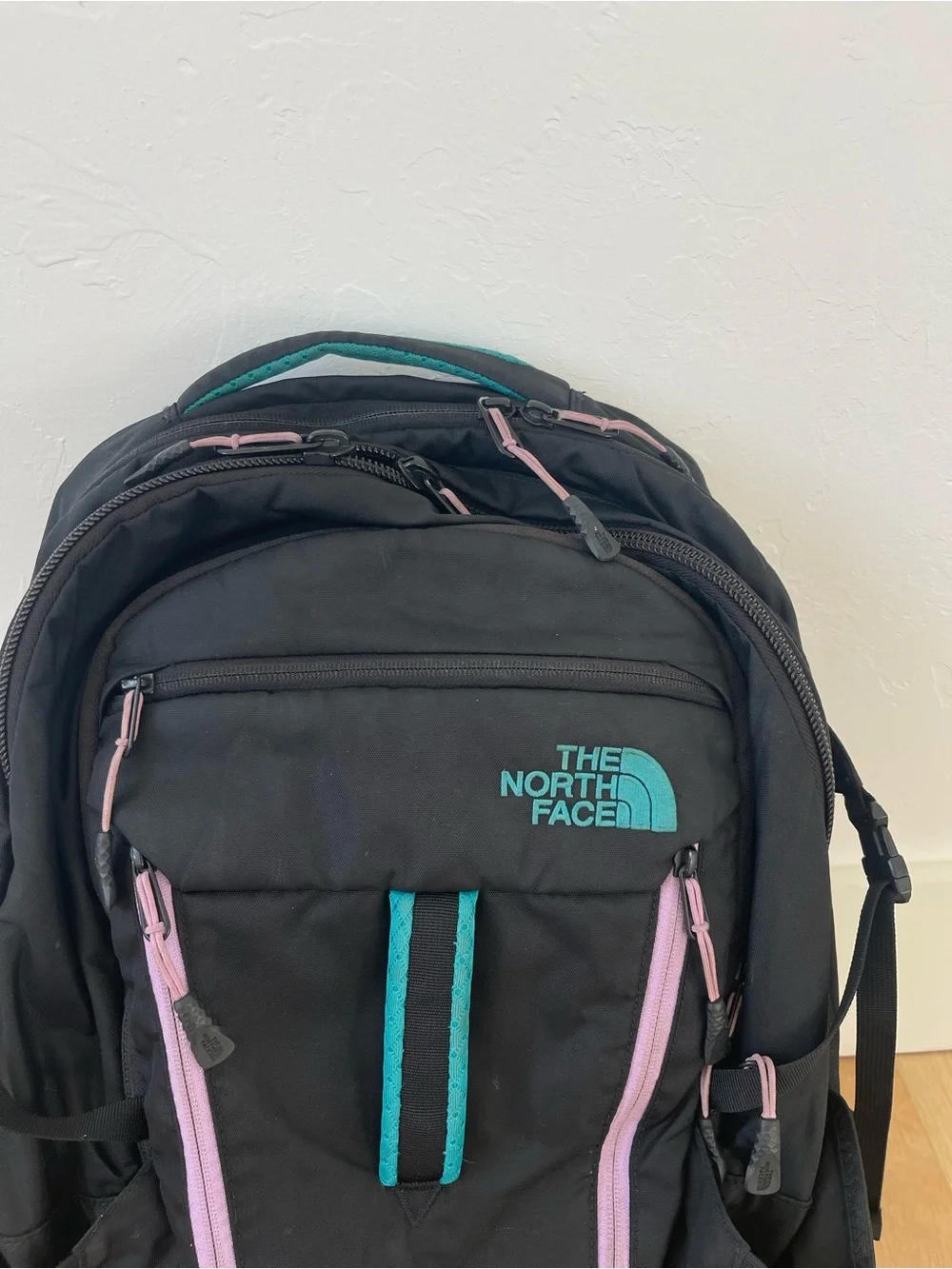 The North Face Surge Black Kokomo Green Purple Lilac Violet Travel Backpack